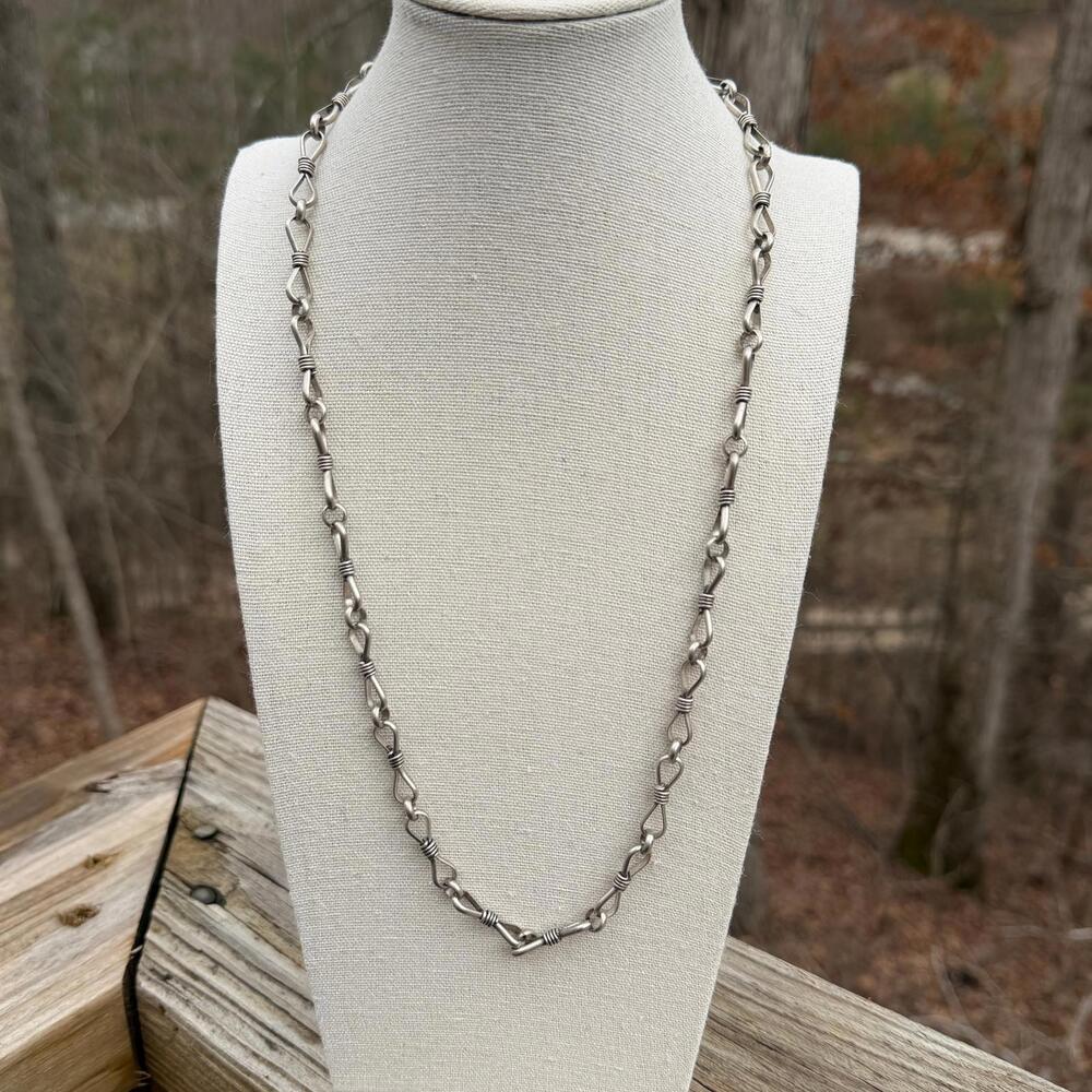 Native Handmade Chain, Sterling Silver- Heavyweight Twist  23”